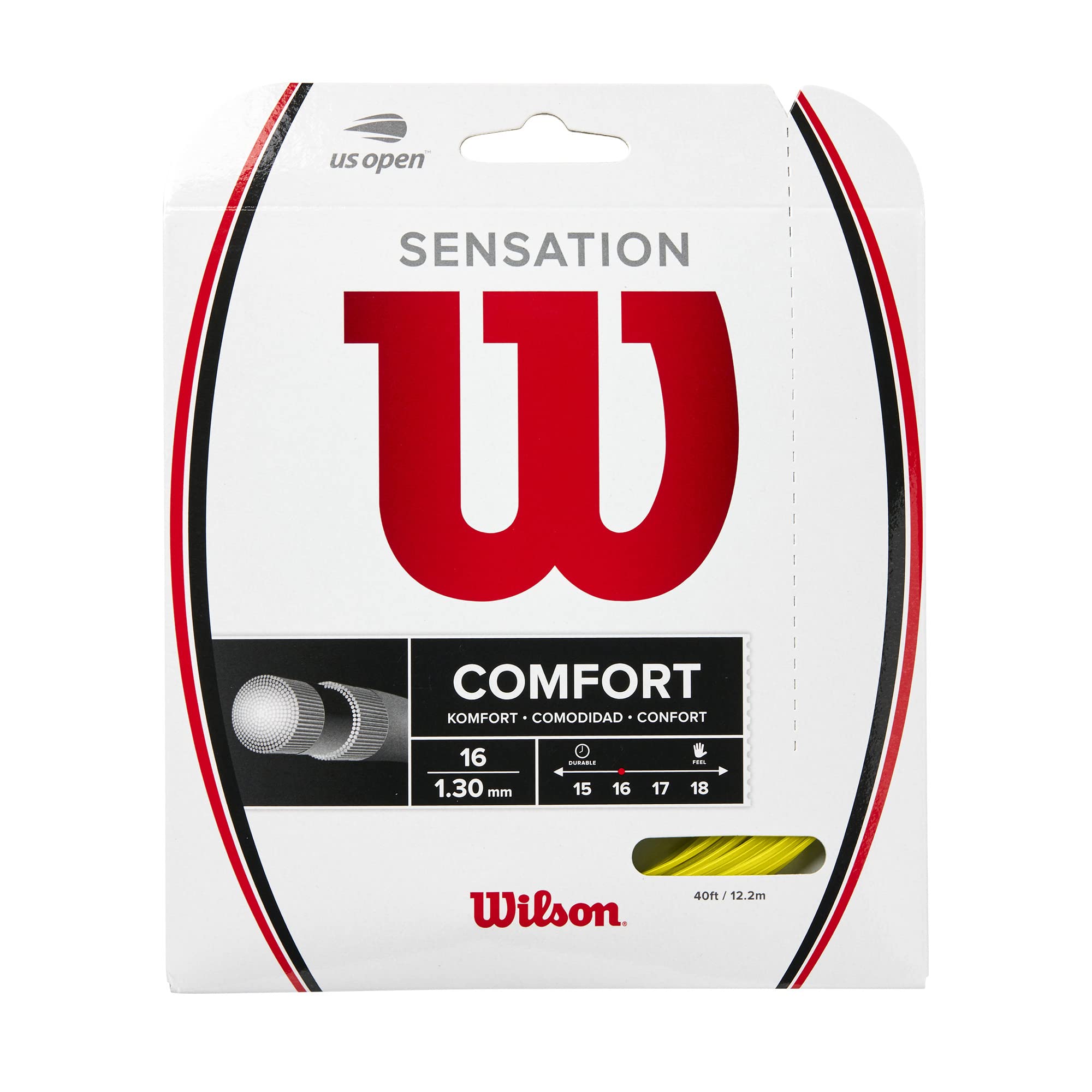 Wilson SENSATION YELLOW 16 WR830890116 tennis string yellow жёлтый