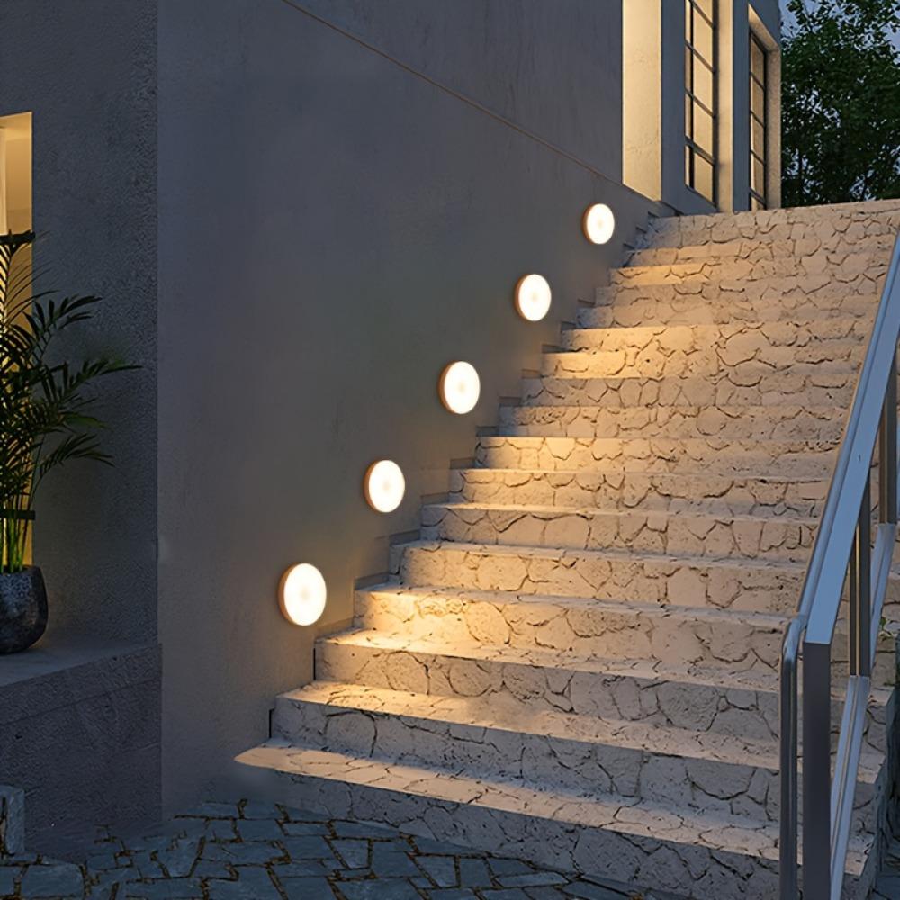 Lámpara LED Inteligente Con Sensor De Cuerpo Humano Night Light USB Succión Magnética Inalámbrica  Lámpara Para Armario