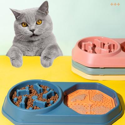 2 in 1 Katze Langsamfressnapf Langsame Fütterung Fressnapf Hundenapf Leckmatte Hunde Langsamfressnapf Erdnussbutter Leckpad