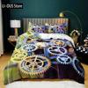 Gear Duvet Cover Set Colorful Gear Mechanical Device Bedding Set For Kids Boys Men Queen King Size Chic Microfiber Quilt Cover