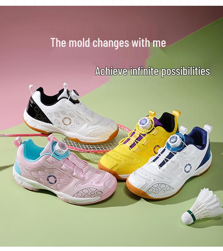 Team Captain All-Season Non-Slip Badminton Shoes with Velcro for Men, Women, and Children