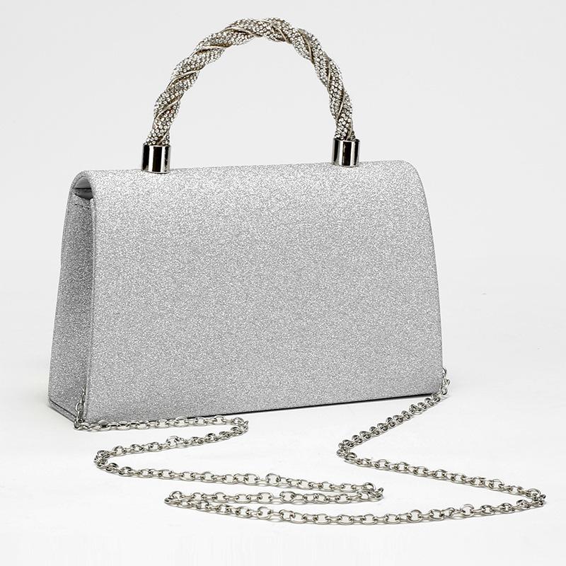New High-Grade Banquet Clutch Bag Versatile Diamond Bow Chain Crossbody Evening Dress Purse