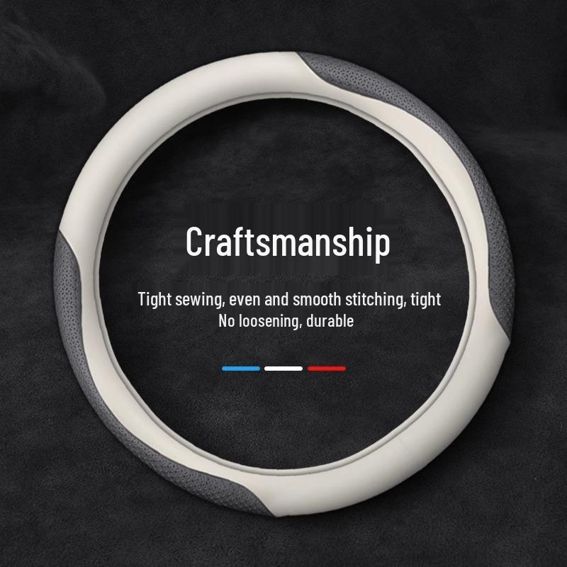 Genuine Leather Steering Wheel Cover for Tank 300 - Ultra-Thin, Universal, All-Season Fit, Cyber Design
