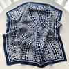 Women Design Print Dot Square Scarf Silk Feeling Neckerchief Bandana Neck Hair Shawl Scarves Wrap Head Kerchief Band Ties