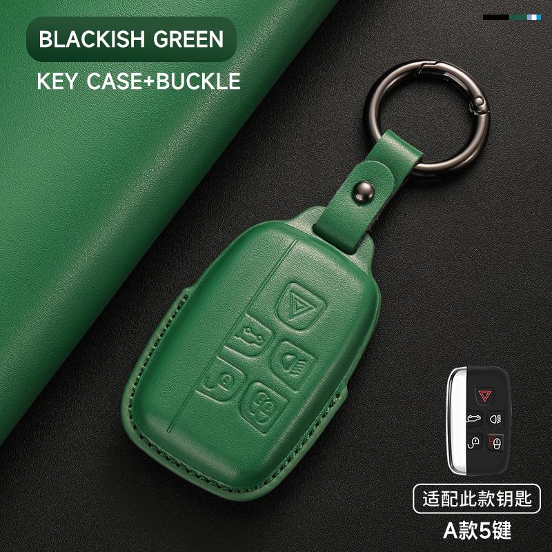 Leather Car Key Cover Case Protection Shell Keychain For Land Rover Range Rover Sport Evoque Freelander Velar Discovery 4 5