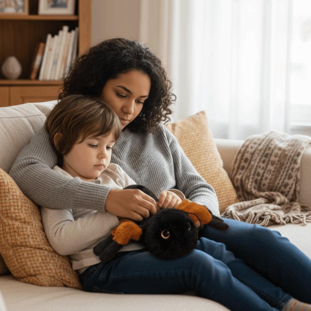 PP Cotton Animal Stuffed Pendant Lifelike Ant Plush Doll Lilttle Ant Plush Keychain  Home Decor