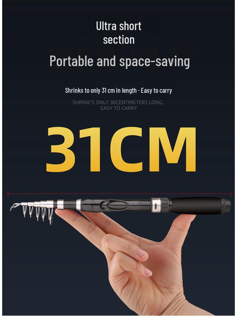 Ultra-Short Surf and Rock Fishing Rod Set: Mini Sea, Ice, and Casting Rods for Long-Distance Casting and Whip Fishing