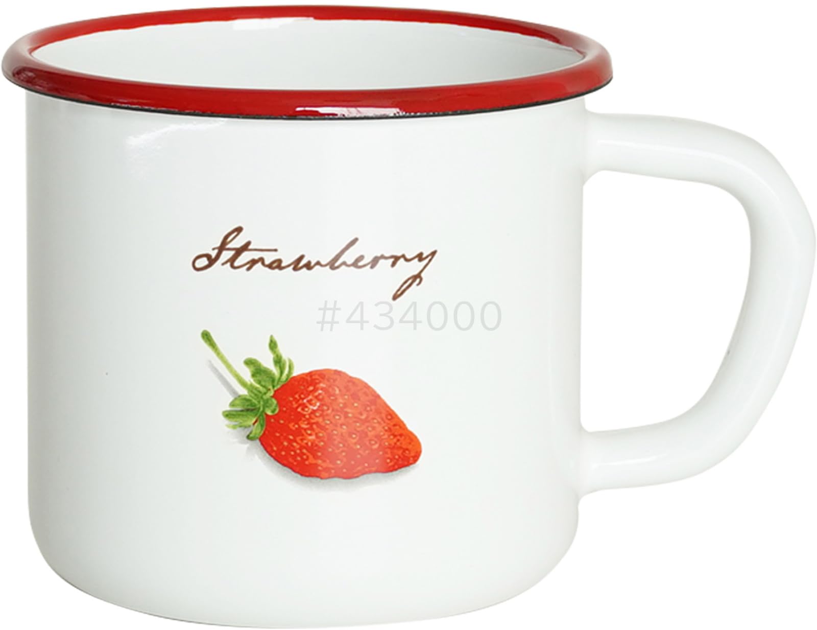 

Кружка эмалированная Fuji Клубника 8см 0.4л STB-8MG белый