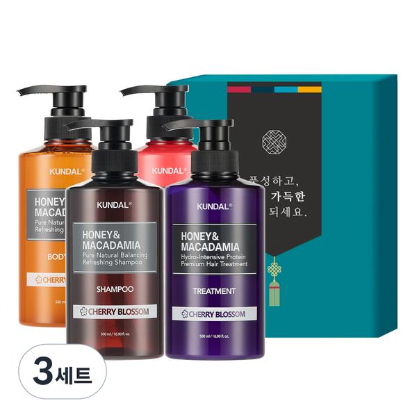 

Праздничный подарочный набор Kundal Dal Hair Body 4 C Cherry Blas Thumb, 3 комплекта, набор популярной корейской косметики