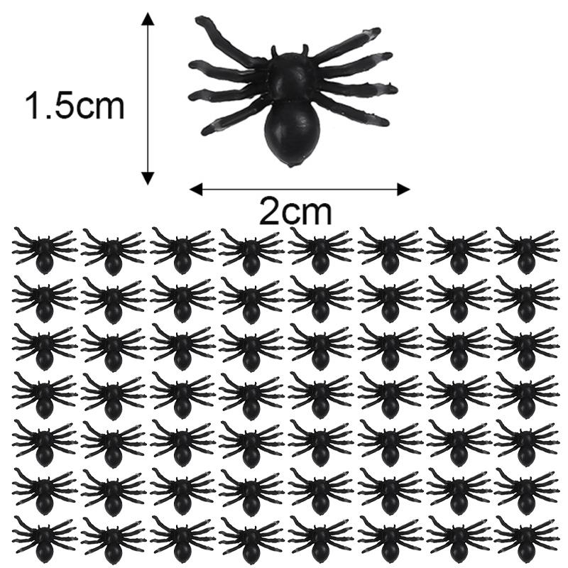 50/1000Pcs Realistic Spider Halloween Christmas Decoration Plastic Mini Spider Black Haunted House Cake Top Decorations Toys