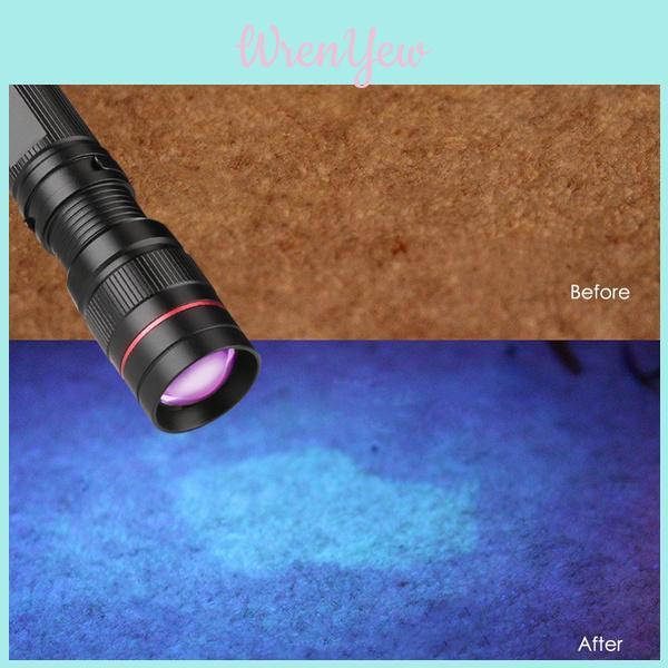 Compact Extendable Focus Adjustable Led Uv Light For Makeup Baby Gear Fluorescent Check Mini Uv Flashlight