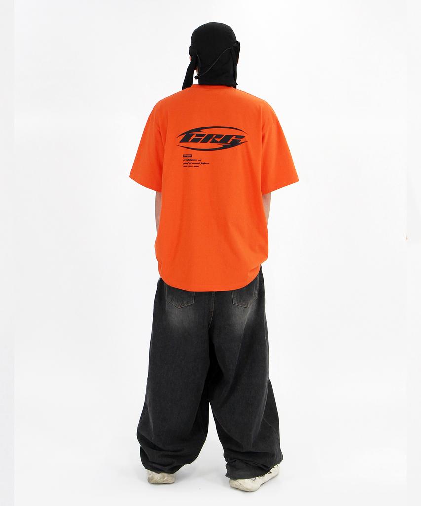 Keuligeon Crg Racing Semi-Oversized Short Sleeve T-Shirt Orange