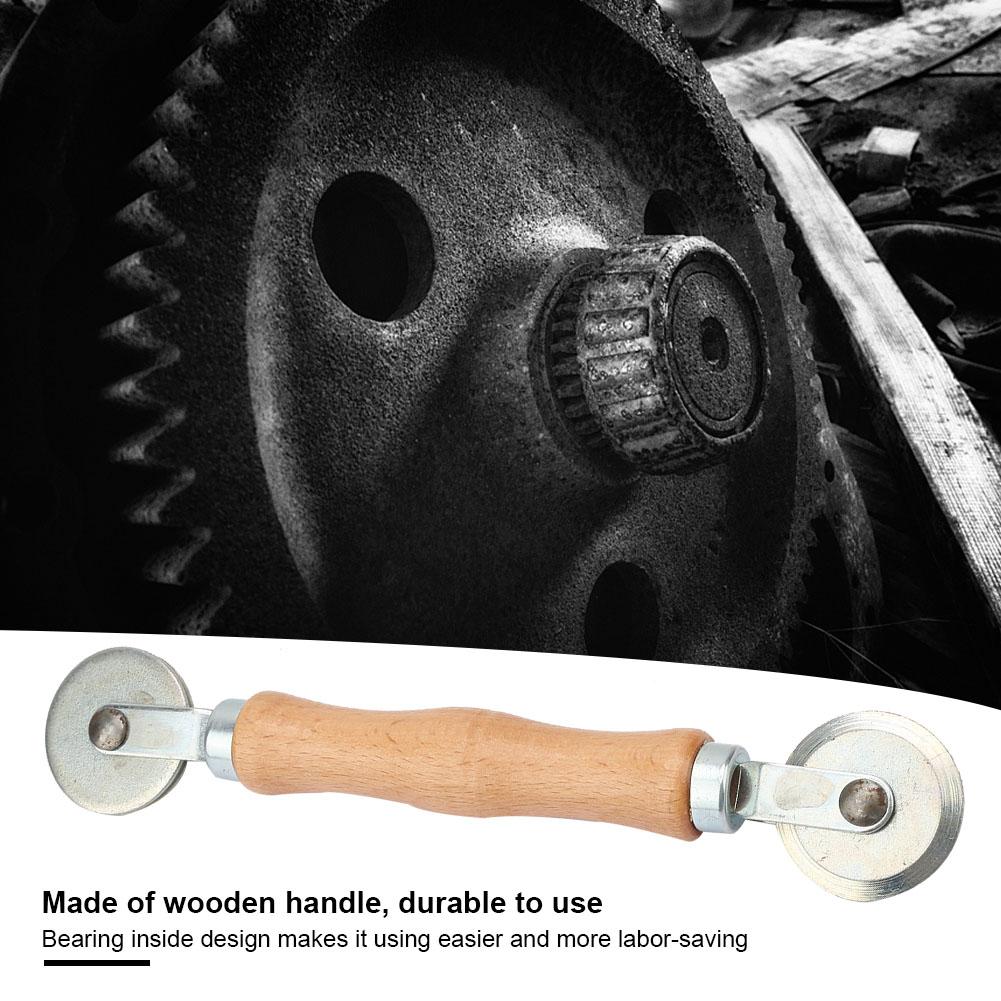 Wooden Handle Aluminum Alloy Wheel Repair Tube Stitch Puncture Patch Tyre Roller Bearing Tool