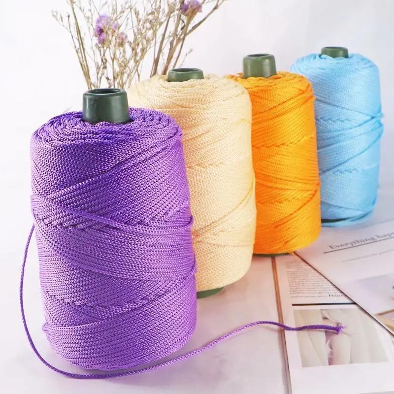 1Pcs 200g Light Body Silk, Hemp Thread, Ice Silk Thread, Bucket Packaging, Hand Woven, Knitted, Hollow Thread Hook Bag