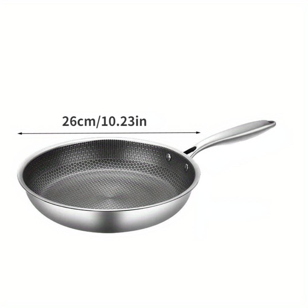 Non-Stick Frying Pan Stainless Steel Frying Pan Easy To Clean Kitchen Wokes Pans Suitable for Gas Stoves and Induction Cookers
