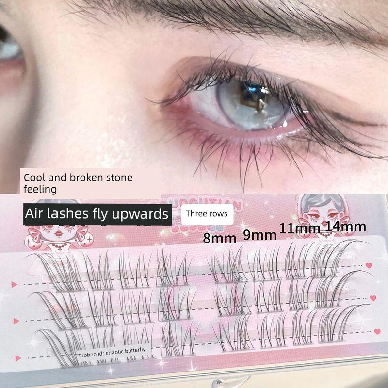 

Natural-Looking Fox-Style False Eyelashes with a Sweet, Soft, Baby-Like Curl, Super Soft [Lusi Recommended Same Style] [Glue Style] Cool Feeling Diagonal Flying 3 Rows