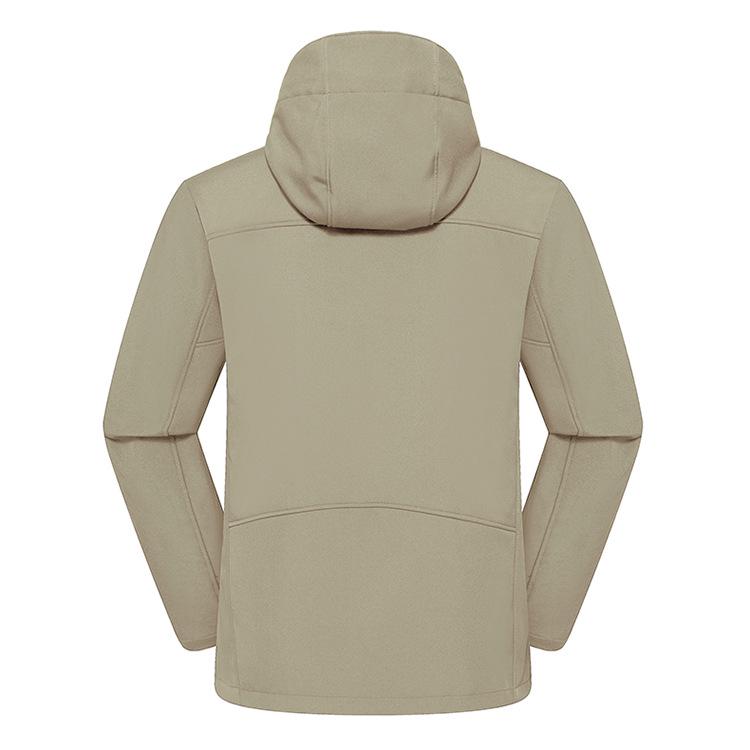 Unisex Fleece-Lined Windproof Waterproof Softshell Hooded Jacket for Outdoor Camp & Hike