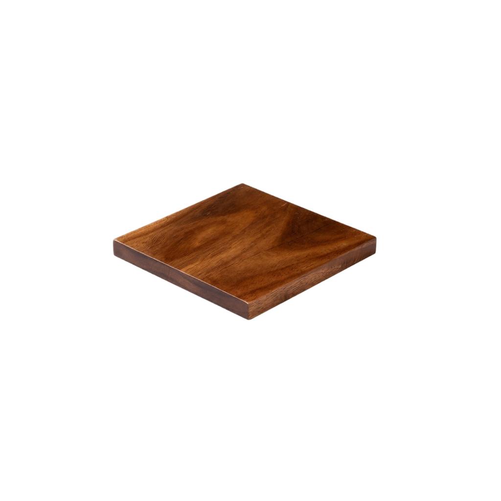 Solid Wood Square Drink Coaster Heat Resistant Mat for Coffee Tea Cups Water Glasses Table Protection Multipurpose Use