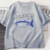 Kpop Korean Jin Super Thunfisch Fisch T-Shirts Mode Vintage Kurzarm T-Shirt Unisex Unisex Kleidung Baumwolle Lässig Übergroßes T-Shirt
