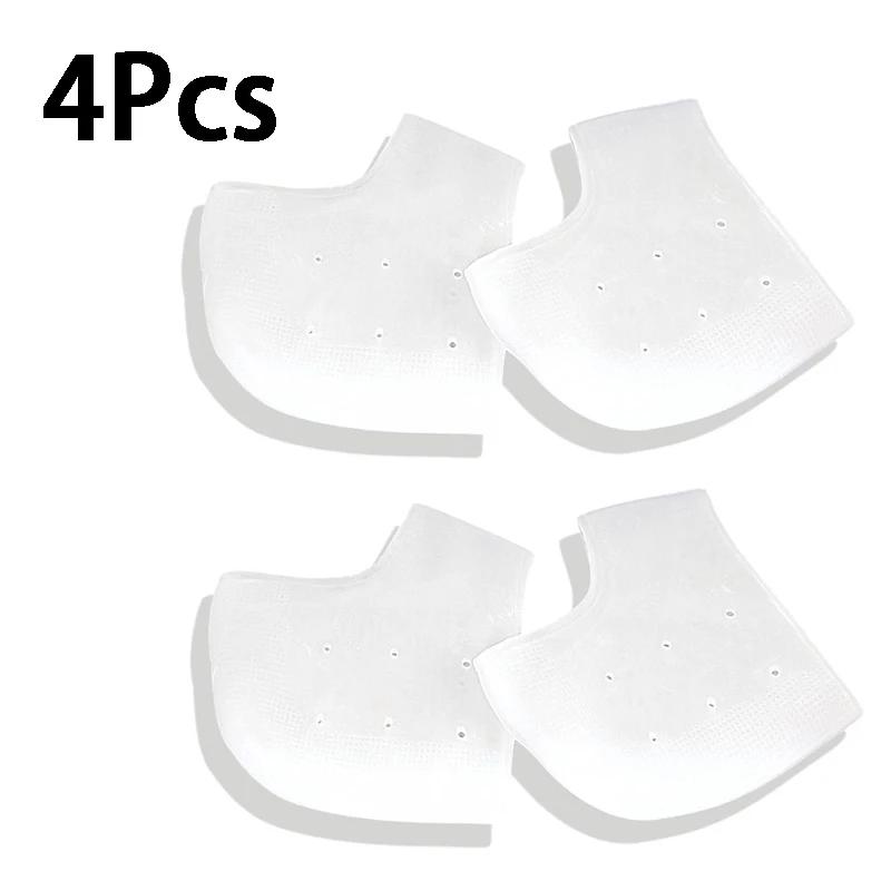 Silicone Heel Protectors Gel Heel Cups & Cushion Inserts Cushioned Sole Cups for Plantar Fasciitis for Cracked Footbed Relief