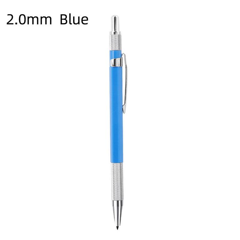 Black Tech Multi-Color 2.0mm Automatic Graphite Pencil with Replaceable Lead - No Sharpening Needed, Ideal for Drawing & Engineering