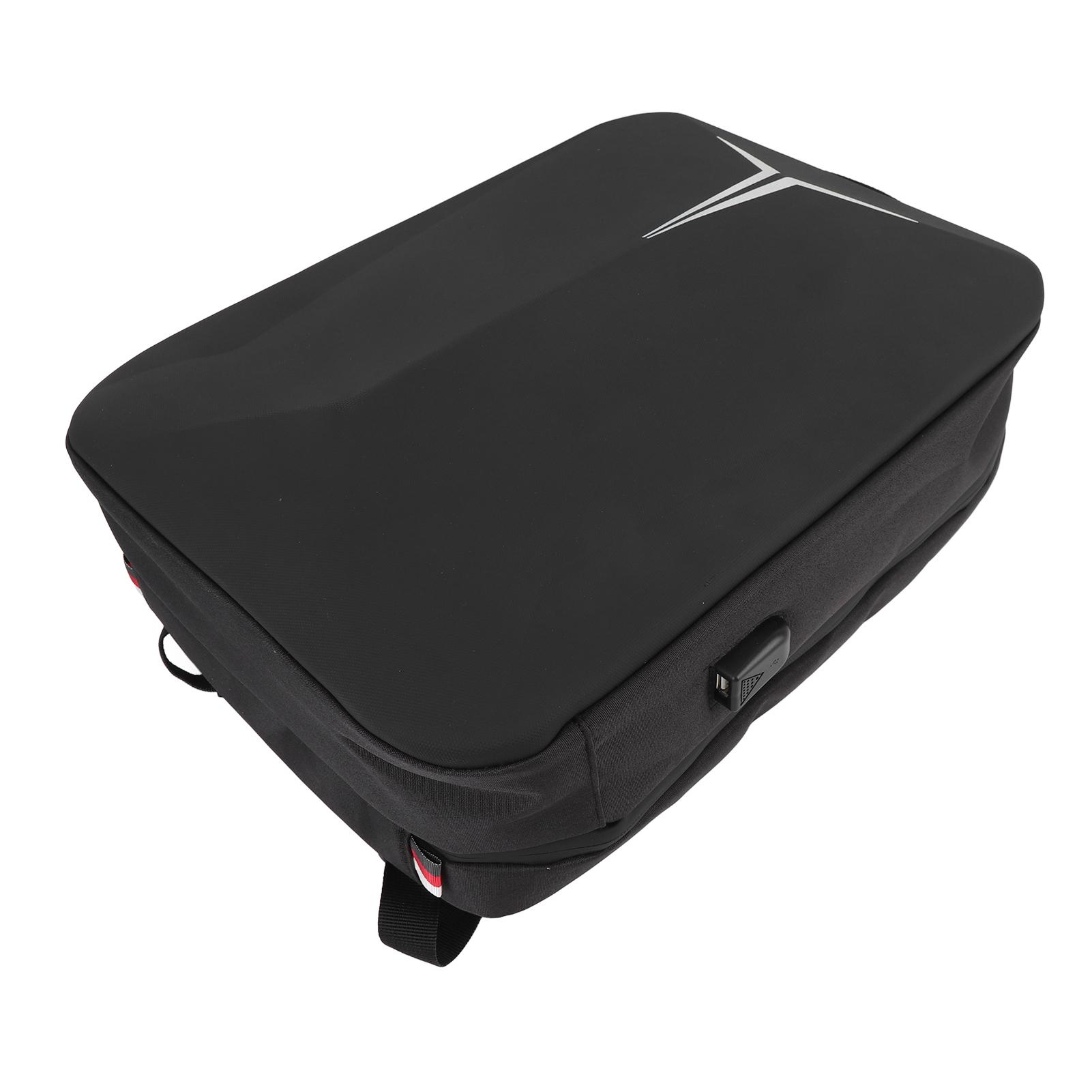 

Спутниковая дорожная сумка для кабелей, блока питания, подставки, трубного адаптера, рюкзак для ноутбука с портом USB для зарядки, водонепроницаемый, многофункциональный, черный