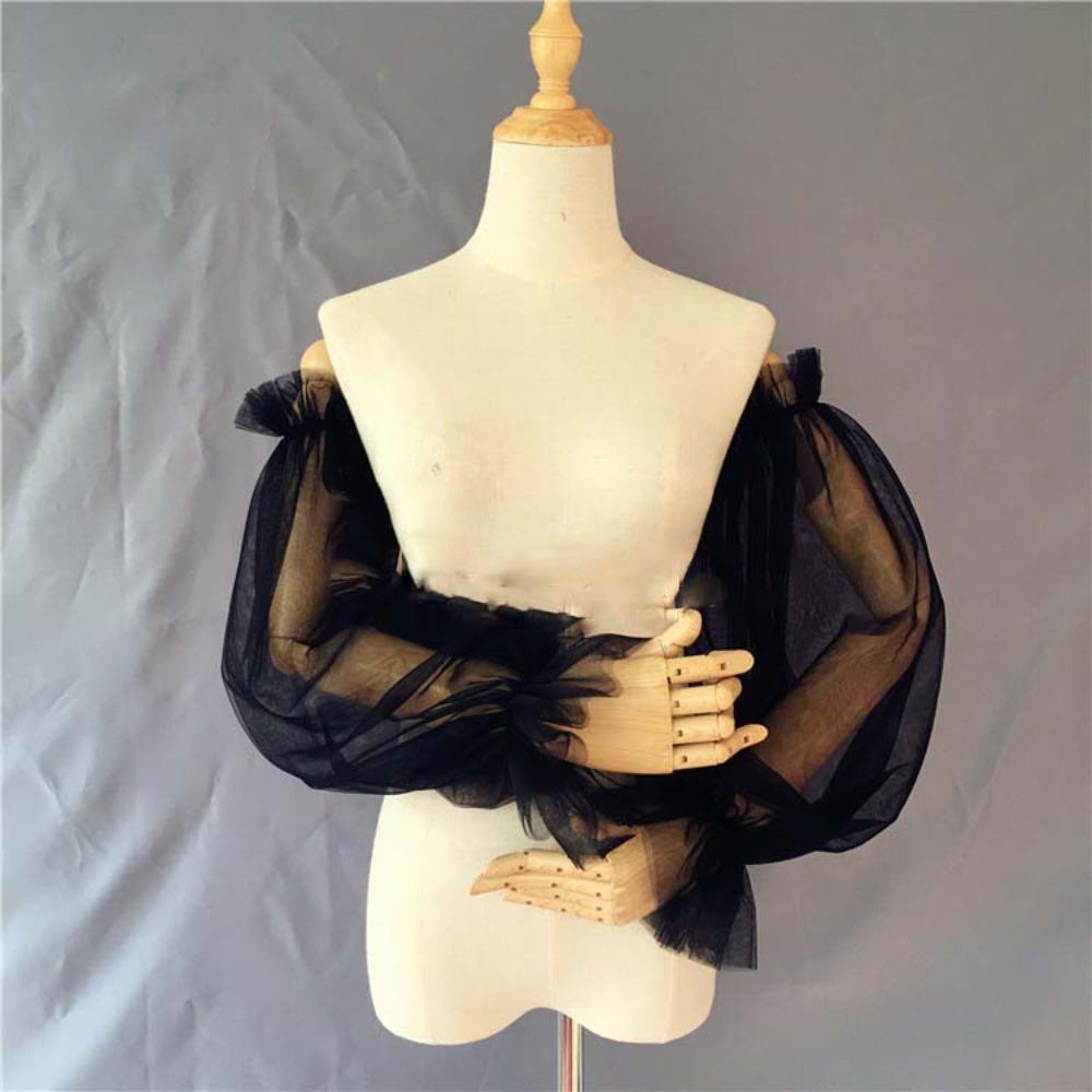 Yarn Wedding Long Sleeves Korean Style Pleated Lace Arm Covers Gift Bridal Arm Sleeves  Cosplay