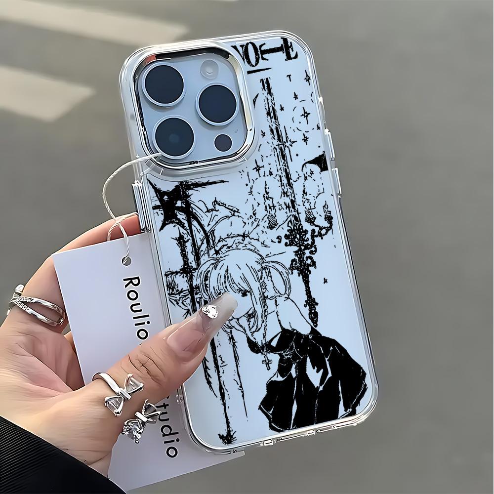 Custodia per Telefono Anime D-Death Note per Xiaomi Mi 15 14T 14 12T 11T 11 Lite Poco M7 X7 X6 F5 F6 X5 X4 GT Pro 5G Trasparente Morbida