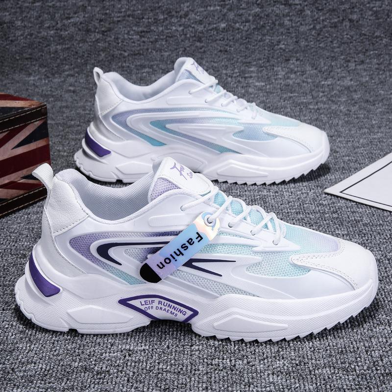 

Мужская обувь импортного производства Guochao, цветочная ткань, папины туфли, корейская версия, тонкие молодежные спортивные кроссовки, повседневные белые туфли для средней школы 37