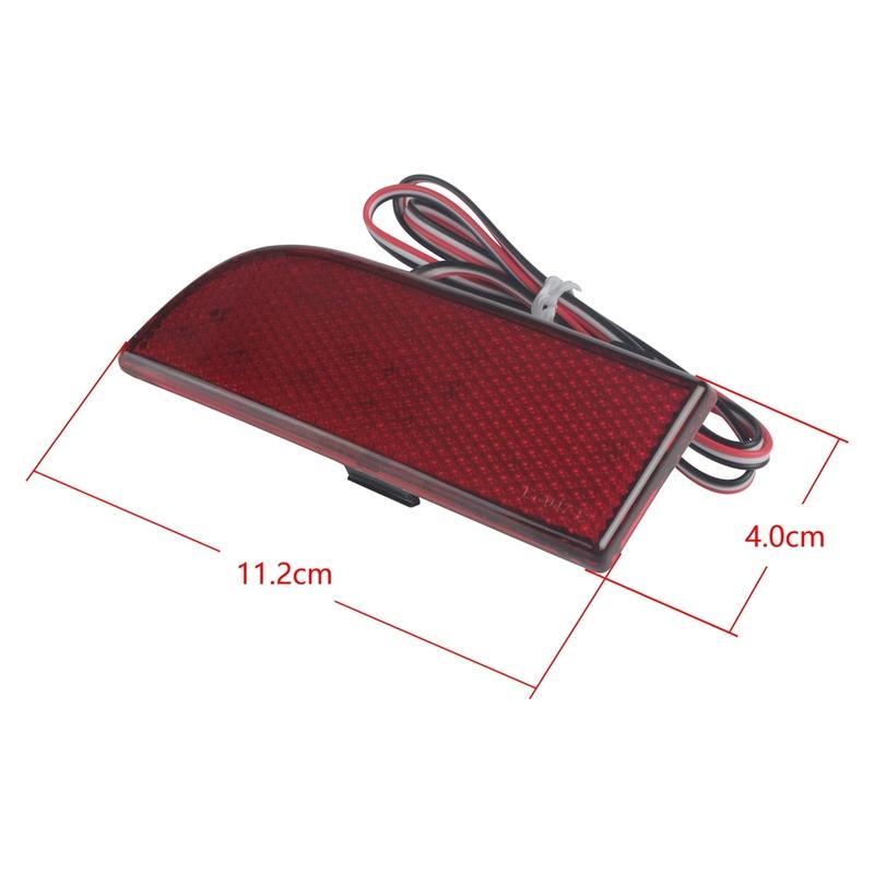 1 Pair Rear Bumper Reflector LED Stop Brake Light For Mercedes Benz W639 Vito Viano 2003-14