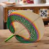 Bamboo Palm Leaf Fan Handmade Heart Shaped Fan Photography Props Hand-woven Fan  Outdoor Activities