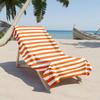1pc Bold Orange and White Stripes 2D Printed Microfiber Beach Towel, Quick Dry Super Absorbent. Great for Beach, Pool