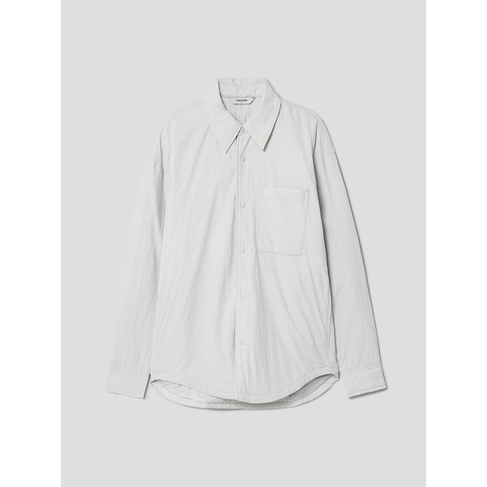 8SECONDS Padded Oversized Shacket Light Gray