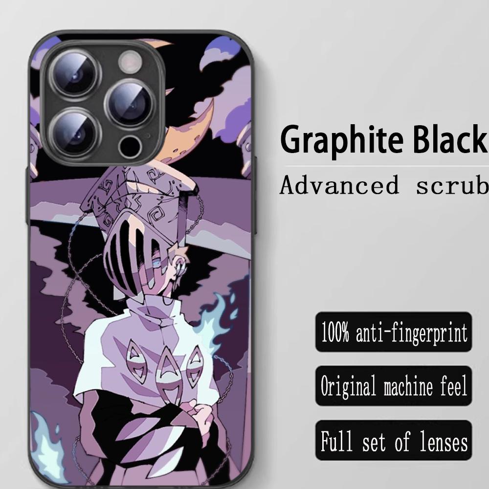 Soul eater cool design ins Phone Case For iPhone 16 15 14 13 12 11 X XR XS 8 Plus Mini Pro Max Soft black Shockproof Cover iPhone 14