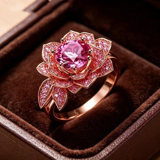 New Fashionable Floral Ring, a Unique and Stylish Design for Women Ins Trendy Minimalist Jewelry