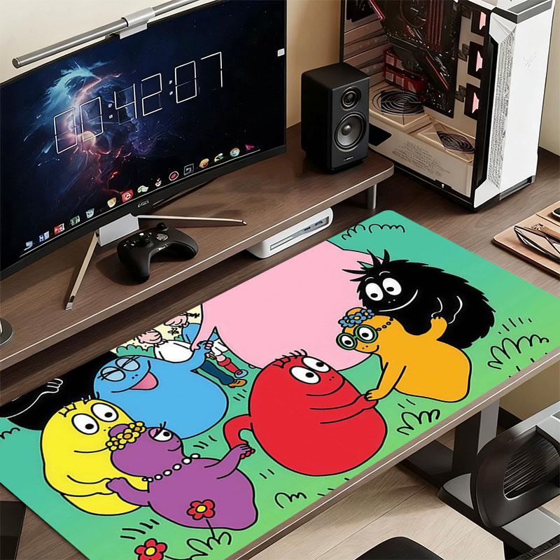 The Barbapapa Family Mouse Pad, Large Gaming Desk Mat, Non-slip XXL Mousepad for Laptop & Tablet, Mini PC Playmat with Stitched Edges