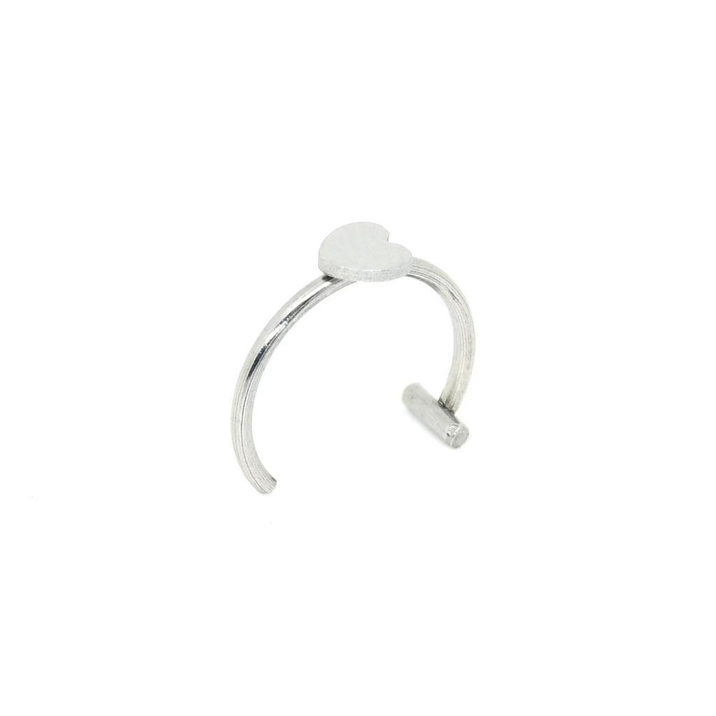 Nerezový kroužek na rty bez piercingu s designy hvězdy, kříže a srdce