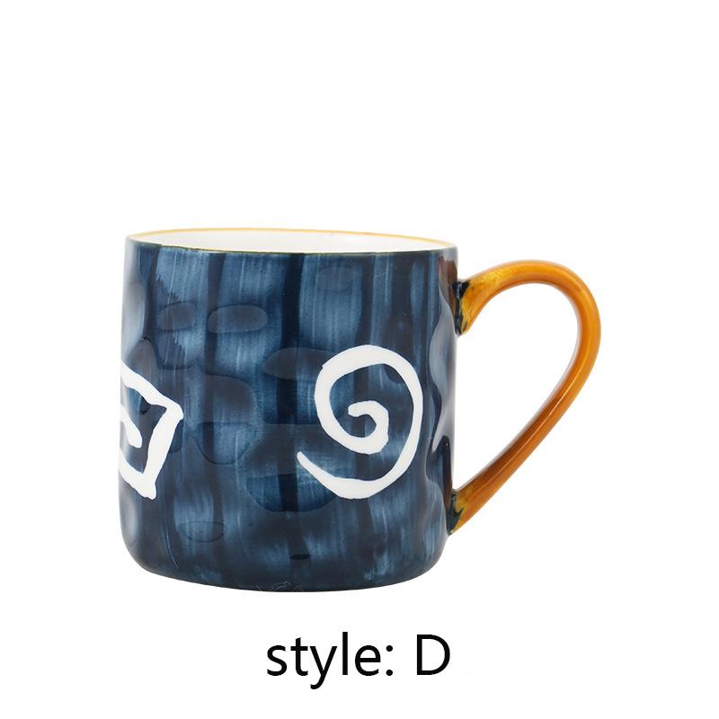 YWDL 400ml Bumpy Surface Ceramic Coffee Mug Heat-resisting Milk Oats Breakfast Cup With Handgrip Home Mug Drinkware Japanese