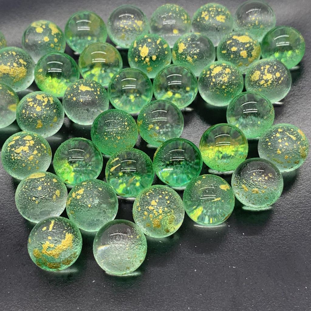 Imitation Etched Gold Sprinkled 12mm Glazed Glass Round Bead for Hairpin Accessories