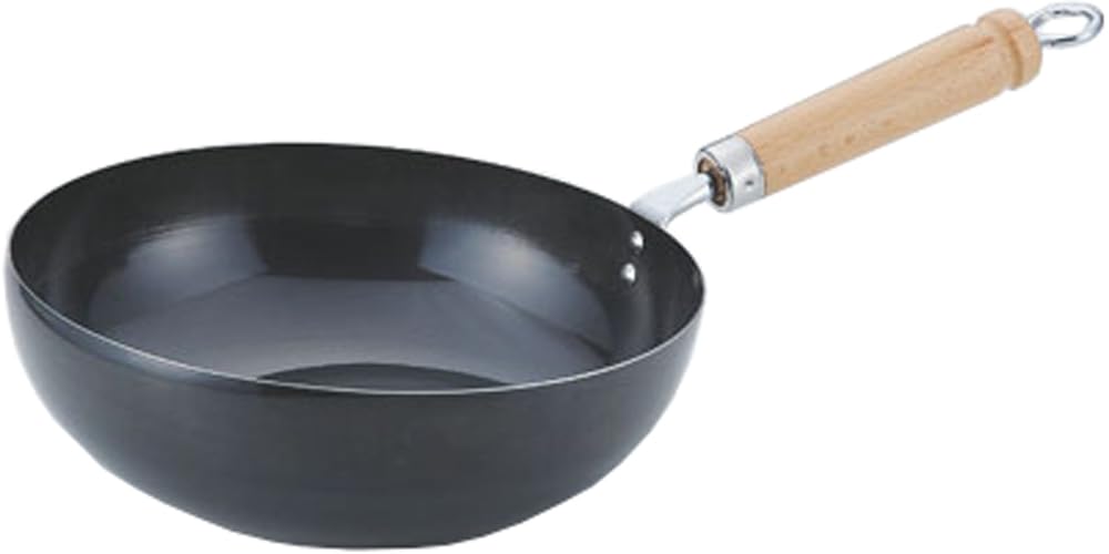 Summit Industries Iron Pan Style Spill-Resistant Stir-Fry Pan, 29cm