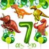 Dinosaur 1 -9 Years Old Birthday Party Balloon Background Decoration Number Set Birthday Number Balloon Set Green 