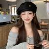 Velvet Beret Women Korean Version Versatile Painter Hat Big Head Circumference Retro Niche Hat Spring Autumn Fashion