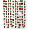 4m Paper Christmas Style Pull Flag Colored Disc Ornaments Home School Kindergarten Party Holiday Atmosphere Arrangement Props