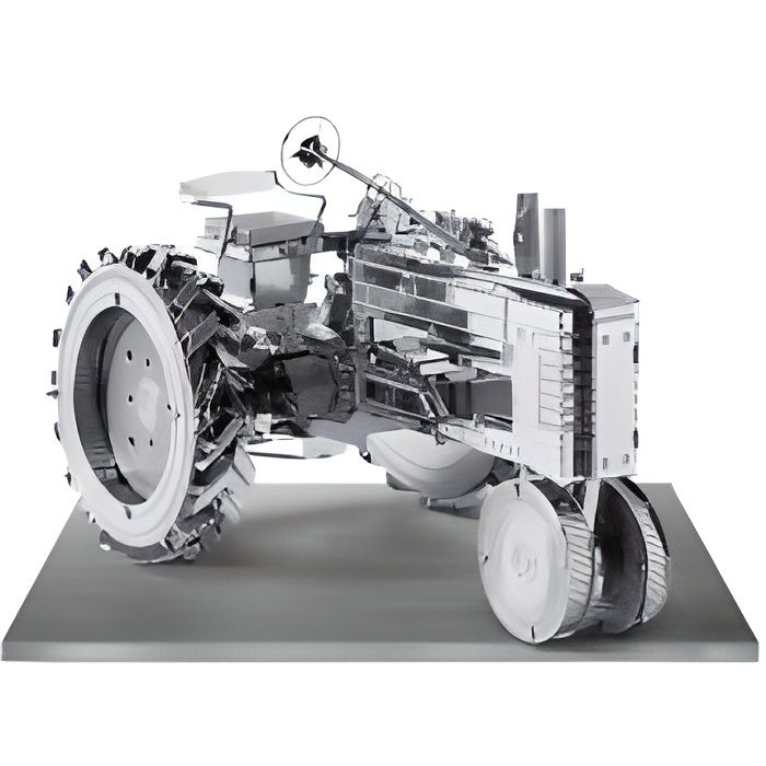 Maquette en métal Tracteur ancien - METAL EARTH - Modèle pour enfant - Intérieur - Arc de Triomphe de Paris