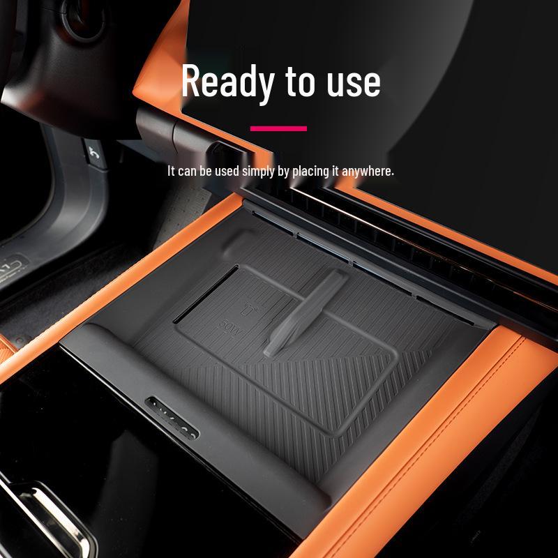 Silikonmatte für die Mittelkonsole des Autos mit kabellosem Laden, Passend für Lynk & Co 08 Zubehör, Tür- und Schalenmatte