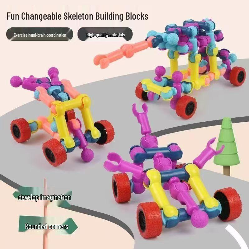 Adjustable Skeleton Building Blocks: Educational, Multi-Functional Toys for Children's Early Learning