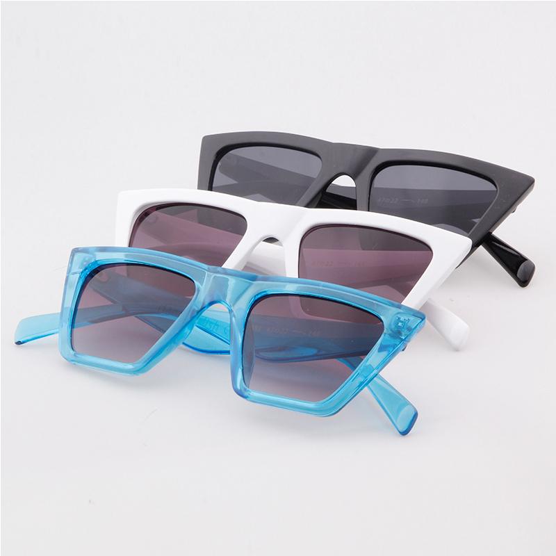 Trendy Style Square Cateye Sunglasses for Women Men Vintage Tortoiseshell Frame Sun Glasses Gradient Shades Female UV400 S6881KN