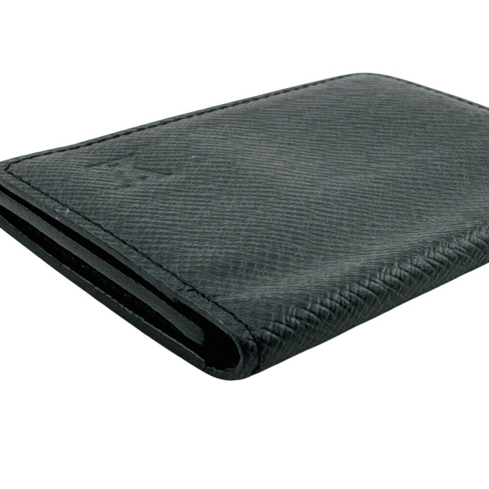 LOUIS VUITTON M30922 Taiga leather Anne Vert Cult De Visit Card Case black leather Used