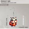 2D Flat 1 Pair Seven-Spotted Ladybug Acrylic Earrings, Lightweight and Unique, Perfect for Everyday Wear, Vacations, Gifts, and Other Occasions.