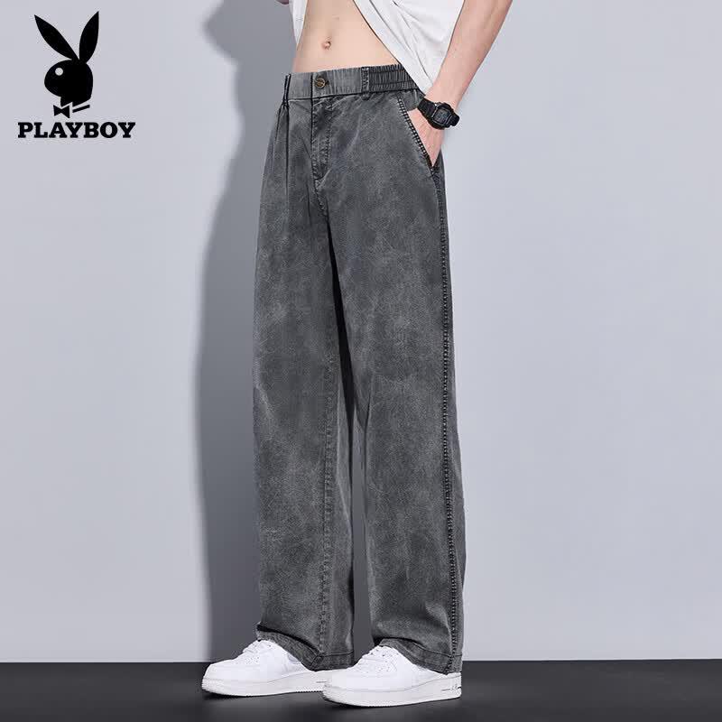 PLAYBOY Men s Lightweight Tencel Blend Straight Jeans L
